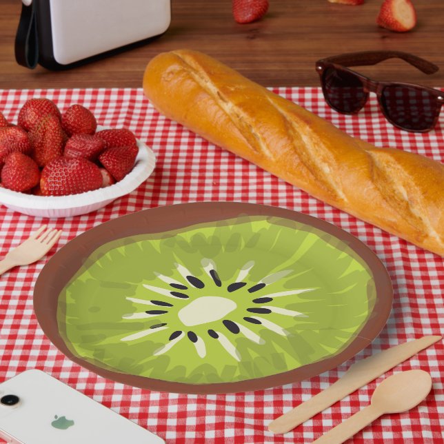 Plato De Papel La pintura mágica Kivi Greenery (Picnic)