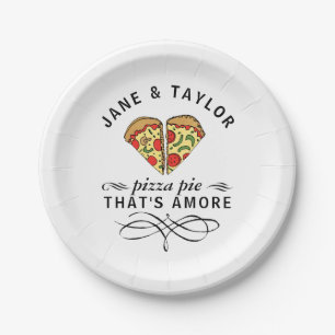 Plato De Papel La pizza del amor añade nombres