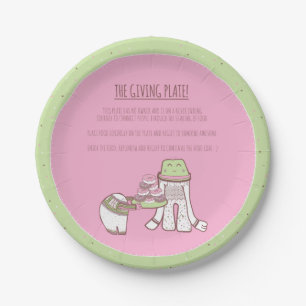 Plato De Papel La placa de donante ilustrada