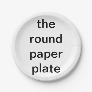 Plato De Papel la placa de papel redonda