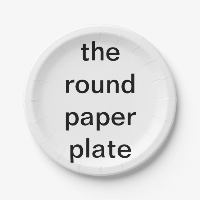 Plato De Papel la placa de papel redonda (Anverso)