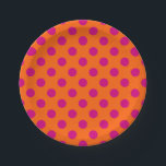 Plato De Papel La polka de Fuchsia da puntapiés al naranja<br><div class="desc">La polka de Fuchsia da puntapiés al naranja</div>