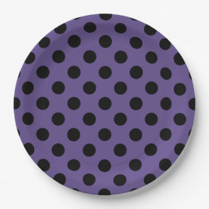 Plato De Papel La polka negra se pone sobre la ultravioleta