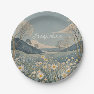 Plato De Papel La pradera lunar personalizada
