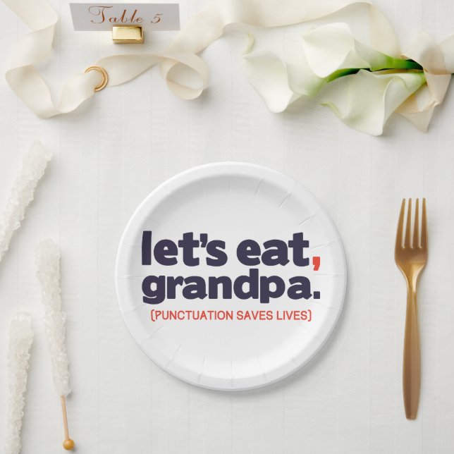 Plato De Papel La puntuación salva vidas (Boda)