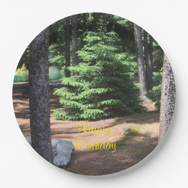 Plato De Papel La Quietud En El Bosque (Anverso)