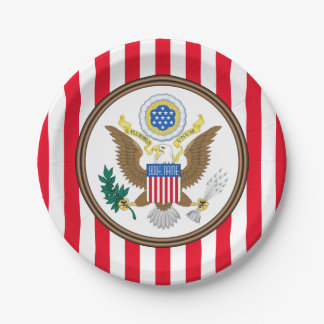 Plato De Papel La raya presidencial del sello personaliza