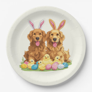 Plato De Papel La recuperación de oro de Pascua daña los oidos de