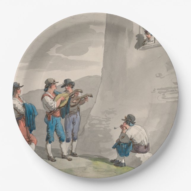 Plato De Papel La Serenade (Canciones de Amor) (Escena romántica) (Anverso)