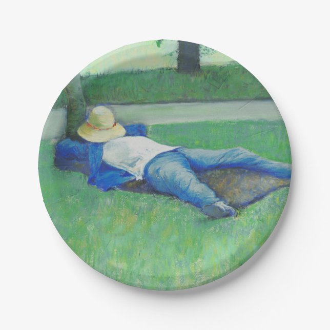 Plato De Papel La Siesta (de Gustave Caillebotte) (Anverso)