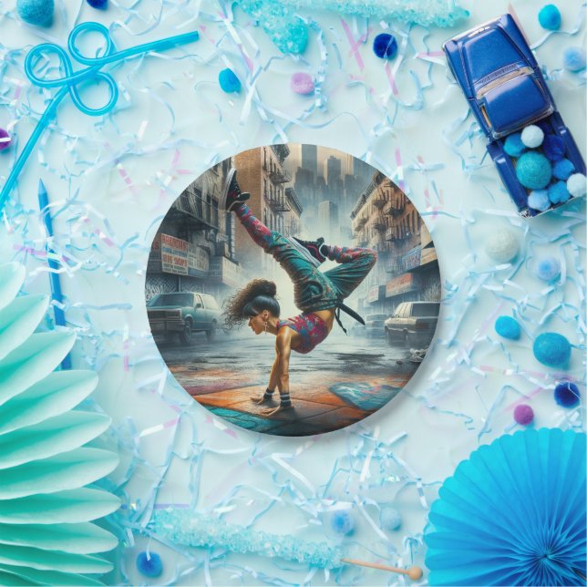 Plato De Papel La silueta de Nueva York (Fiesta)