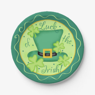 Plato De Papel La suerte de la celebración irlandesa del Día de S