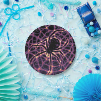 Plato De Papel La telaraña cósmica, la galaxia de Halloween del h