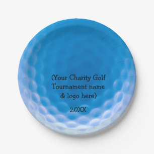 Plato De Papel La textura de la pelota de golf forma hoyuelos