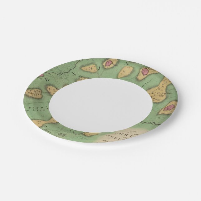 Plato De Papel La Tierra De Moriah O Jerusalén (Angular)