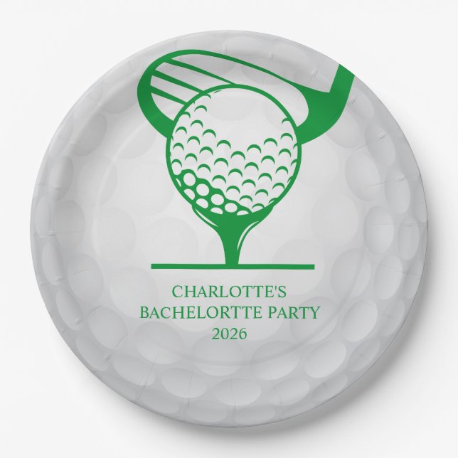 Plato De Papel La Última Swing Antes De La Fiesta De Bachelorette (Anverso)