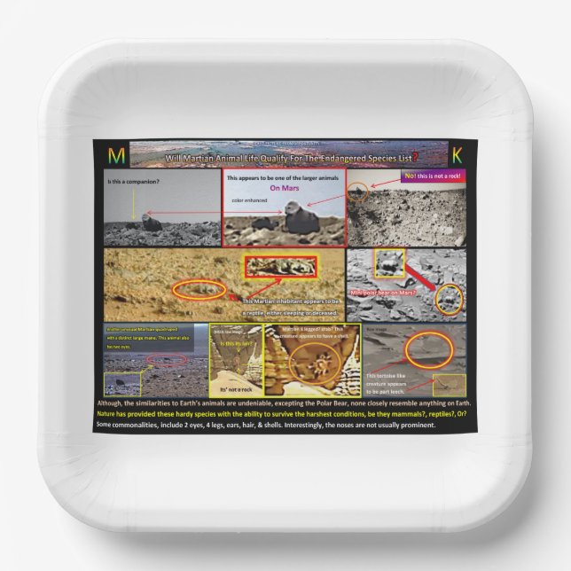 Plato De Papel La vida animal de Marte (Anverso)