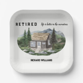 Plato De Papel La vida de jubilación es mejor en el senderismo de