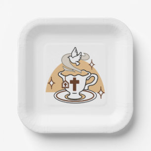 Plato De Papel La vida es dulce con Jesús - Té de fe cristiana