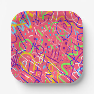 Plato De Papel La vida es un Fiesta