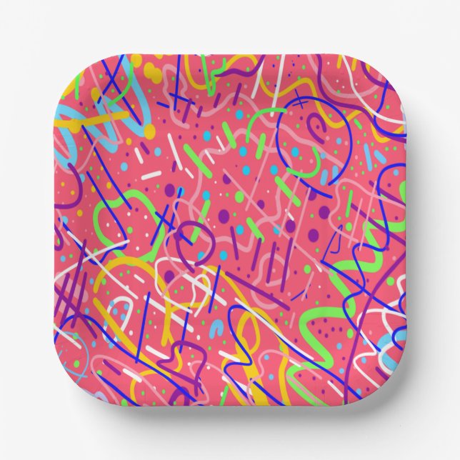 Plato De Papel La vida es un Fiesta (Anverso)