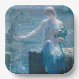 Plato De Papel La vigilia de Valkyrie (Dama elegante en un castil