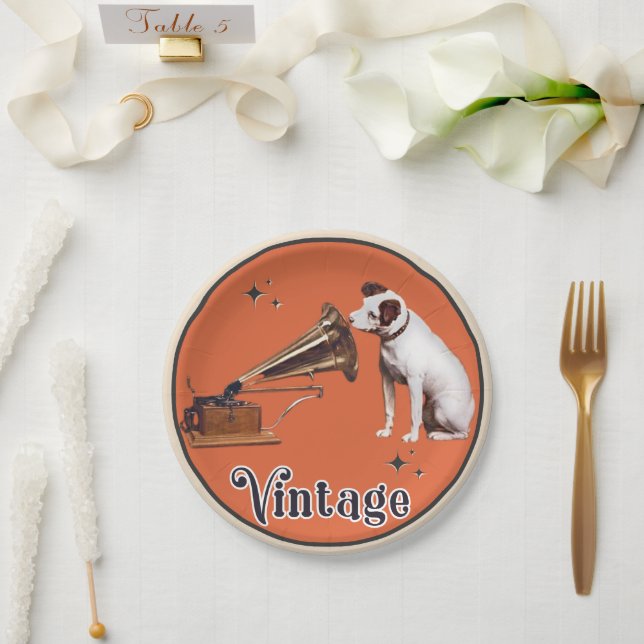 Plato De Papel La voz de su maestro (Boda)