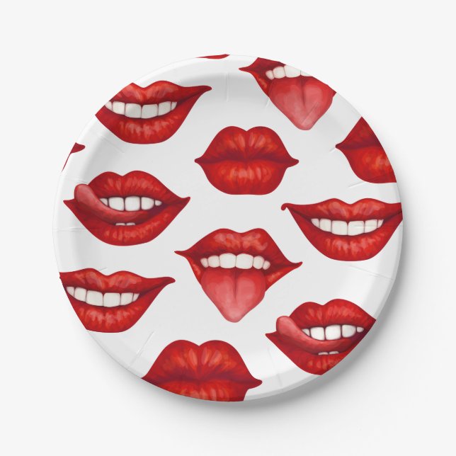 Plato De Papel Labios (Anverso)
