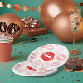 Plato De Papel Labios de lápiz labial