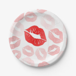 Plato De Papel Labios de lápiz labial