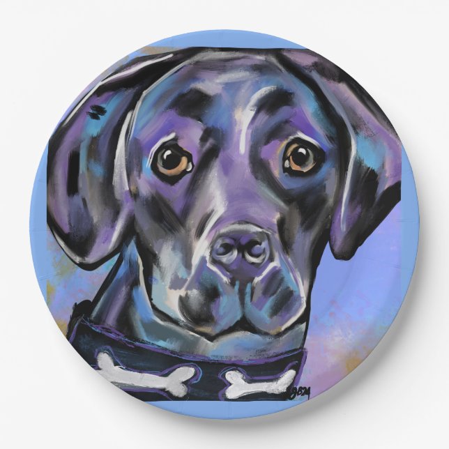 PLATO DE PAPEL LABRADOR RETRIEVER (Anverso)