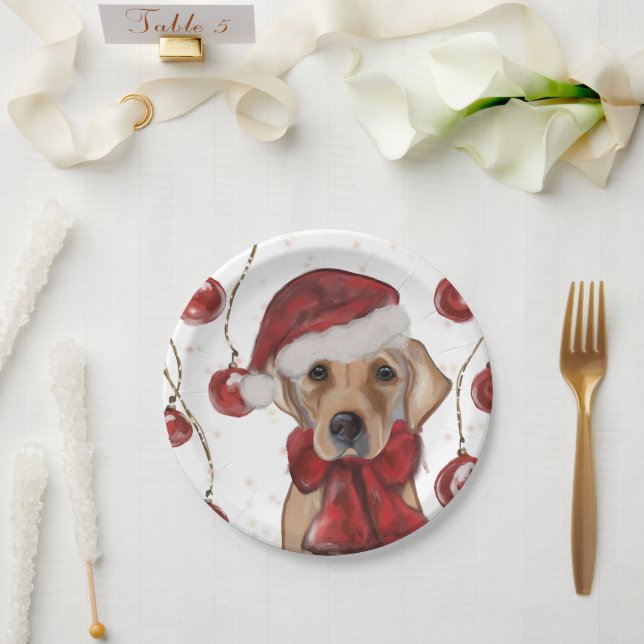 Plato De Papel Labrador Retriever  (Boda)
