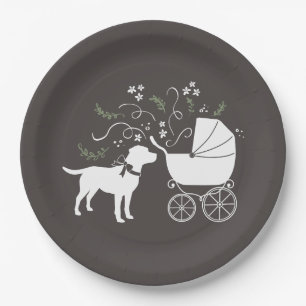 Plato De Papel Labrador Tema del perro Baby Shower Género neutro