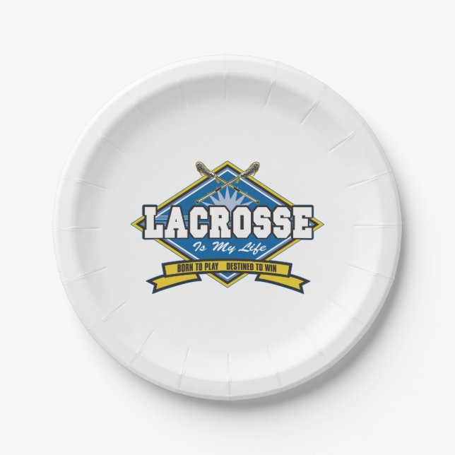 Plato De Papel LaCrosse es mi vida (Anverso)