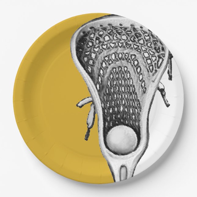 Plato De Papel Lacrosse Fiesta Gold (Anverso)