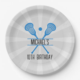Plato De Papel Lacrosse Sports Birthday
