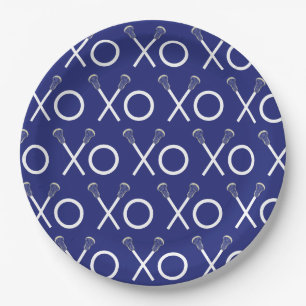 Plato De Papel Lacrosse Team Blue