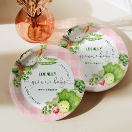 Plato De Papel Lactantes de granjas rosadas cultivadas localmente