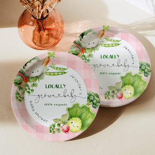 Plato De Papel Lactantes de granjas rosadas cultivadas localmente