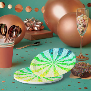 Plato De Papel Lacy Sun Burst