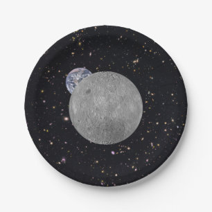Plato De Papel Lado oscuro o lejano de la luna