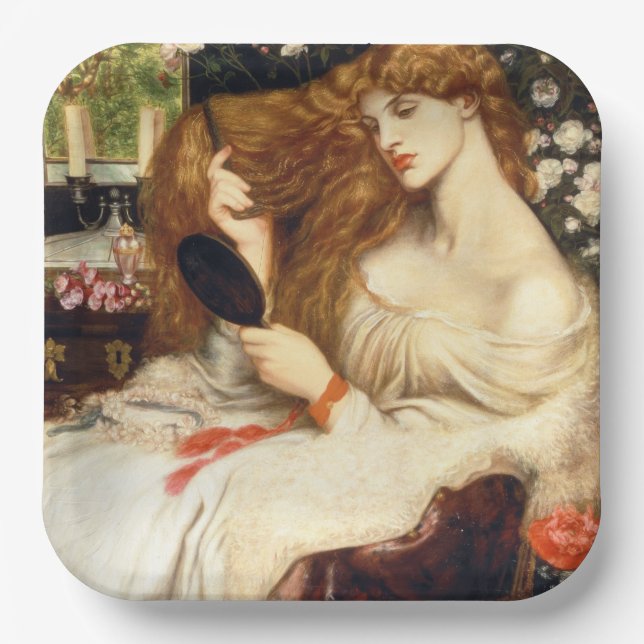 Plato De Papel Lady Lilith (Belleza asombrosa con el cabello larg (Anverso)