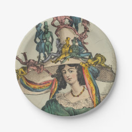 Plato De Papel Lady - Placas de papel redondo