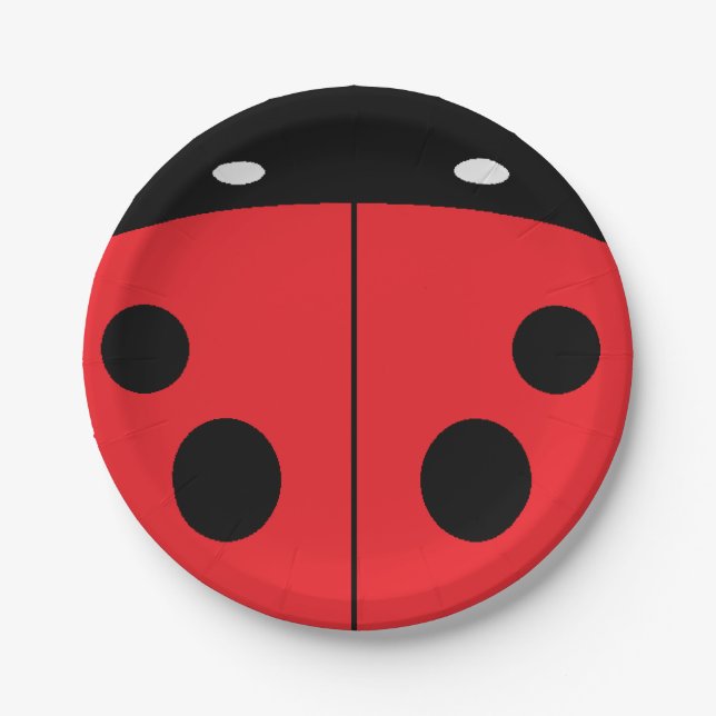 Plato De Papel Ladybug (Anverso)
