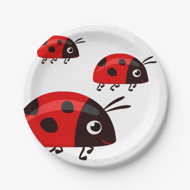 Plato De Papel Ladybug (Anverso)