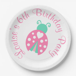 Plato De Papel Ladybug Ladybird Birthday