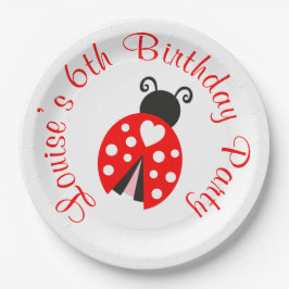 Plato De Papel Ladybug Ladybird Birthday