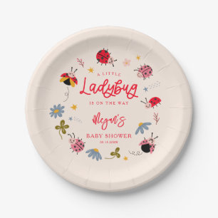 Plato De Papel Ladybug Summer Baby Shower