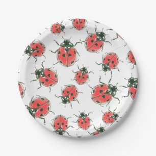 Plato De Papel Ladybugs