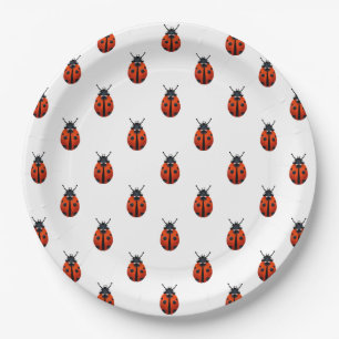Plato De Papel Ladybugs